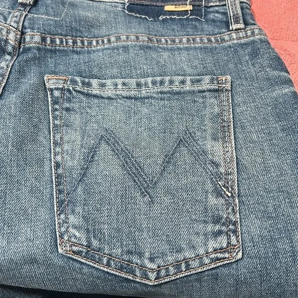 🛼MOTHER The Ditcher Heel blue jeans size 25 GUC - Picture 12 of 16
